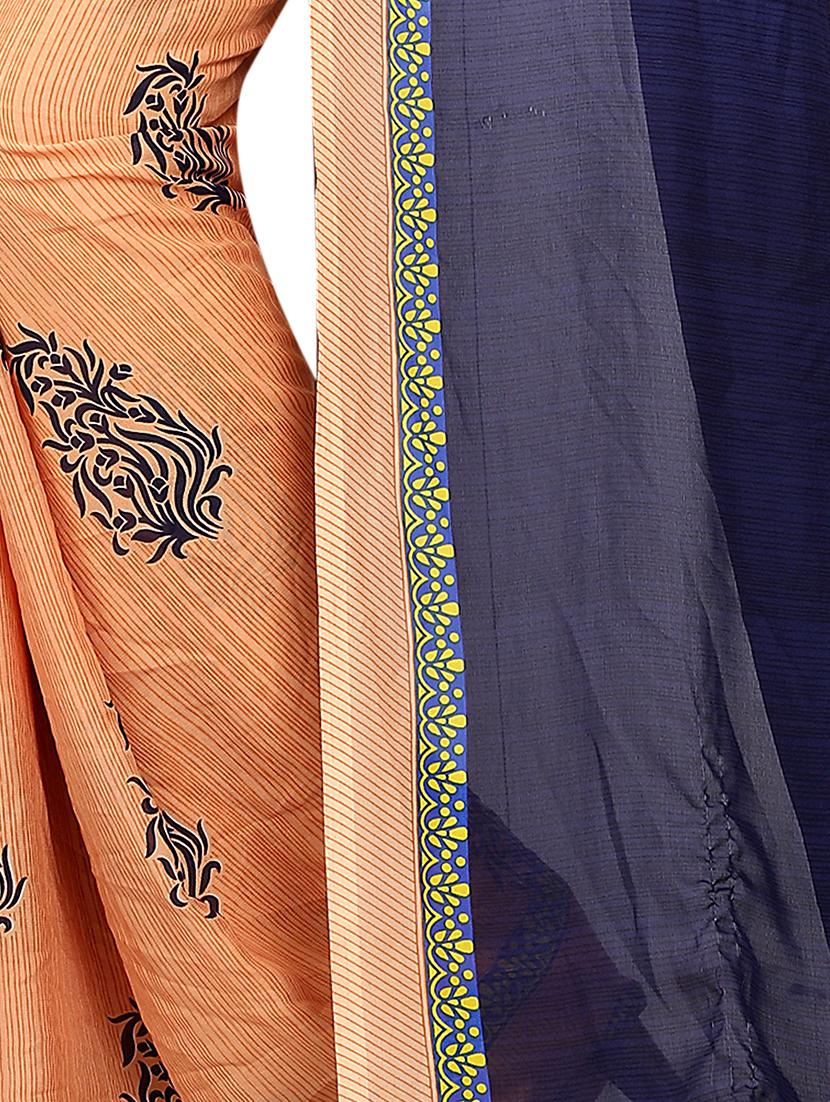 floral half & half saree with blouse - 15738183 - Zoom Image - 4