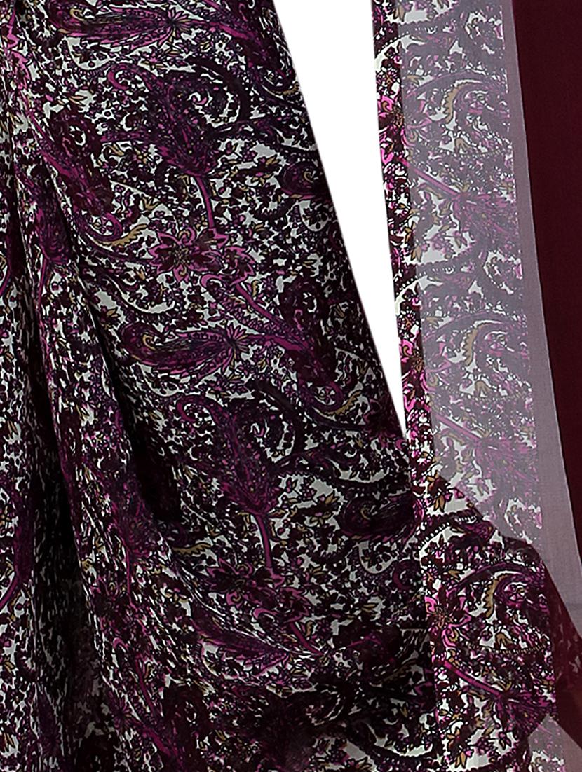 paisley half & half saree with blouse - 15738187 - Zoom Image - 4