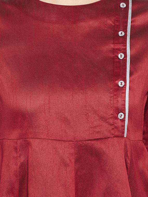 Soild anarkali kurta - 15738758 - Zoom Image - 4