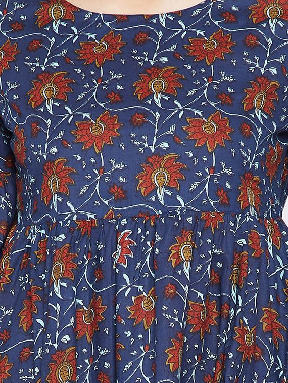 Printed bell sleeves kurti - 15738766 - Zoom Image - 4