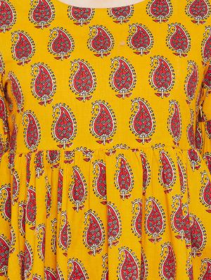 Printed bell sleeves kurti - 15738767 - Standard Image - 4