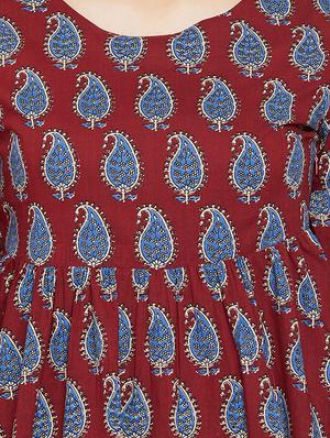 Printed bell sleeves kurti - 15738769 - Standard Image - 4