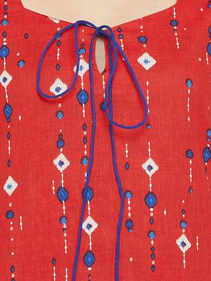printed straight kurta - 15738772 - Standard Image - 4