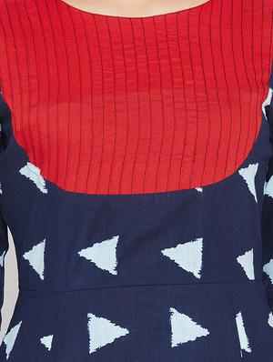 Geometrical flared kurta - 15738776 - Standard Image - 4
