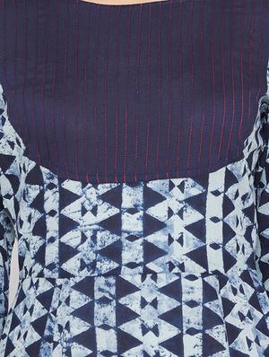Flared indigo kurta - 15738780 - Standard Image - 4