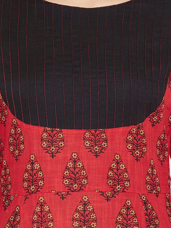 Flared printed kurta - 15738782 - Zoom Image - 4