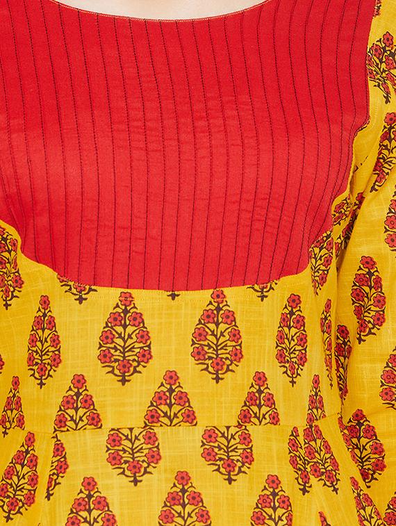 Flared printed kurta - 15738783 - Zoom Image - 4