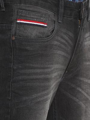 black cotton washed jeans - 15738812 - Standard Image - 4