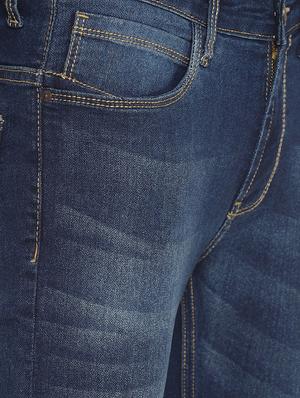 navy blue cotton washed jeans - 15738813 - Standard Image - 4