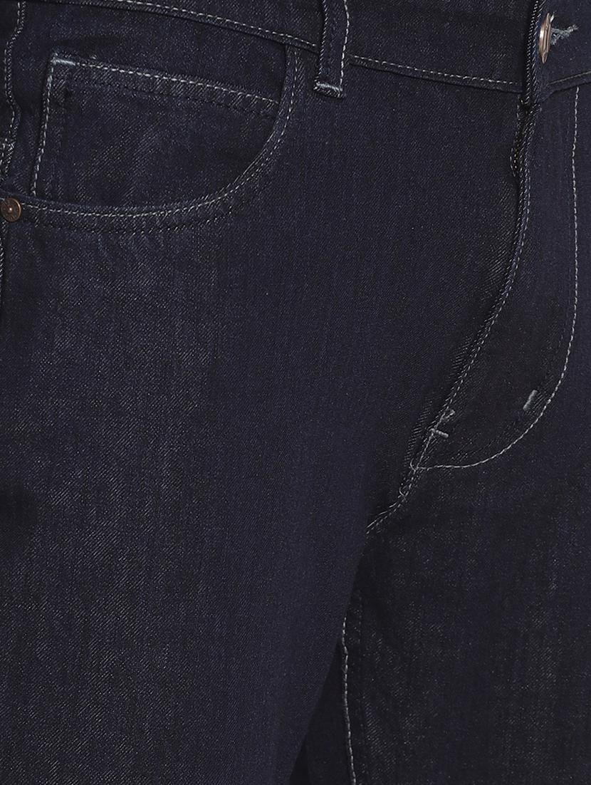 navy blue cotton washed jeans - 15738814 - Zoom Image - 4