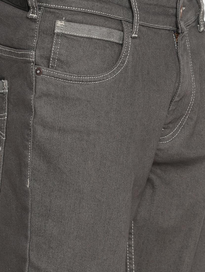 grey cotton plain jeans - 15738816 - Zoom Image - 4