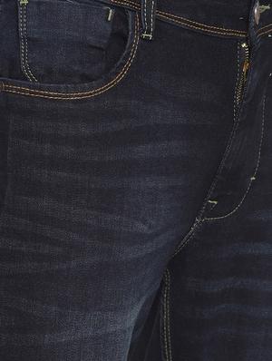 navy blue cotton washed jeans - 15738820 - Standard Image - 4