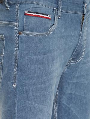 light blue cotton washed jeans - 15738822 - Standard Image - 4
