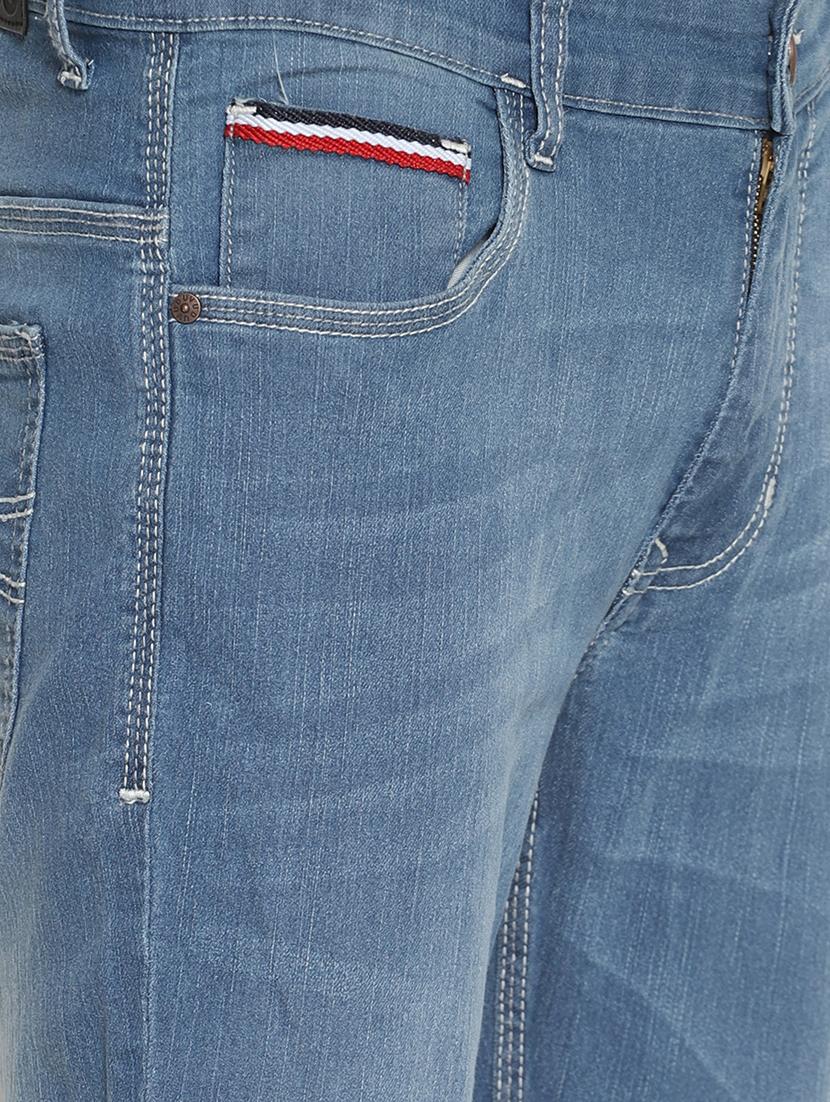 light blue cotton washed jeans - 15738822 - Zoom Image - 4