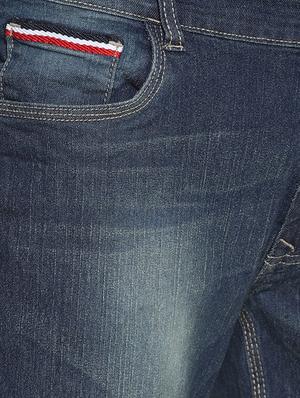 navy blue cotton washed jeans - 15738823 - Standard Image - 4