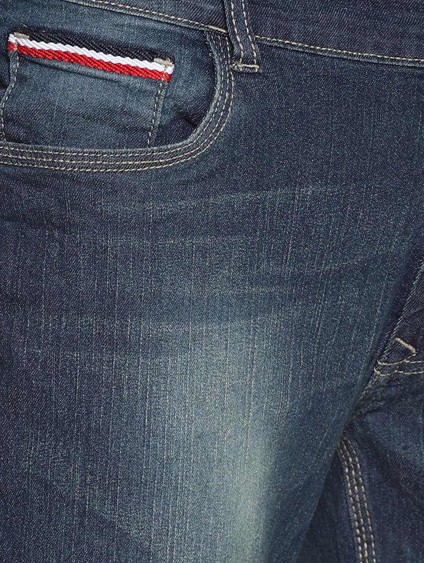 navy blue cotton washed jeans - 15738823 - Zoom Image - 4
