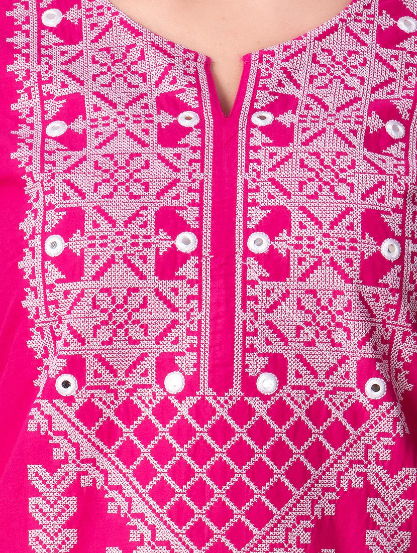 Embroidered straight kurta - 15739047 - Zoom Image - 4