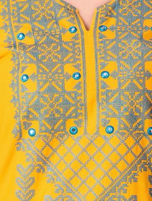 Embroidered straight kurta - 15739048 - Standard Image - 4