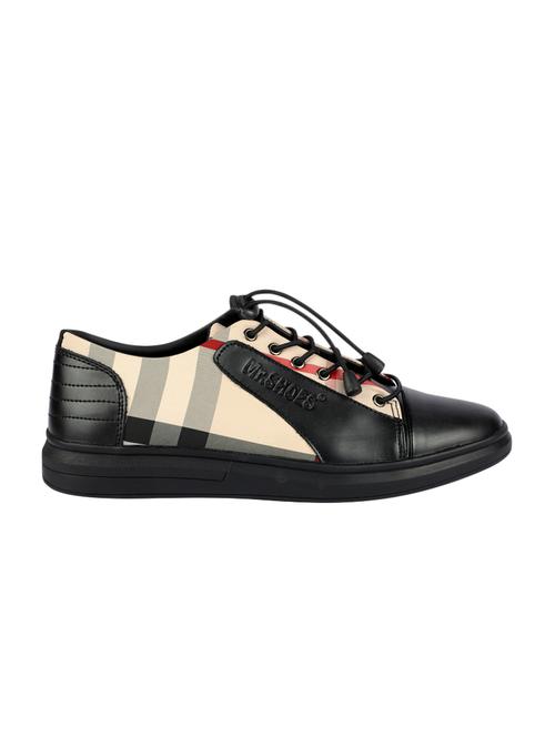 beige leather lace up sneakers - 15739577 - Standard Image - 1