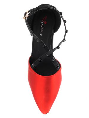 red ankle strap sandals - 15741188 - Standard Image - 4