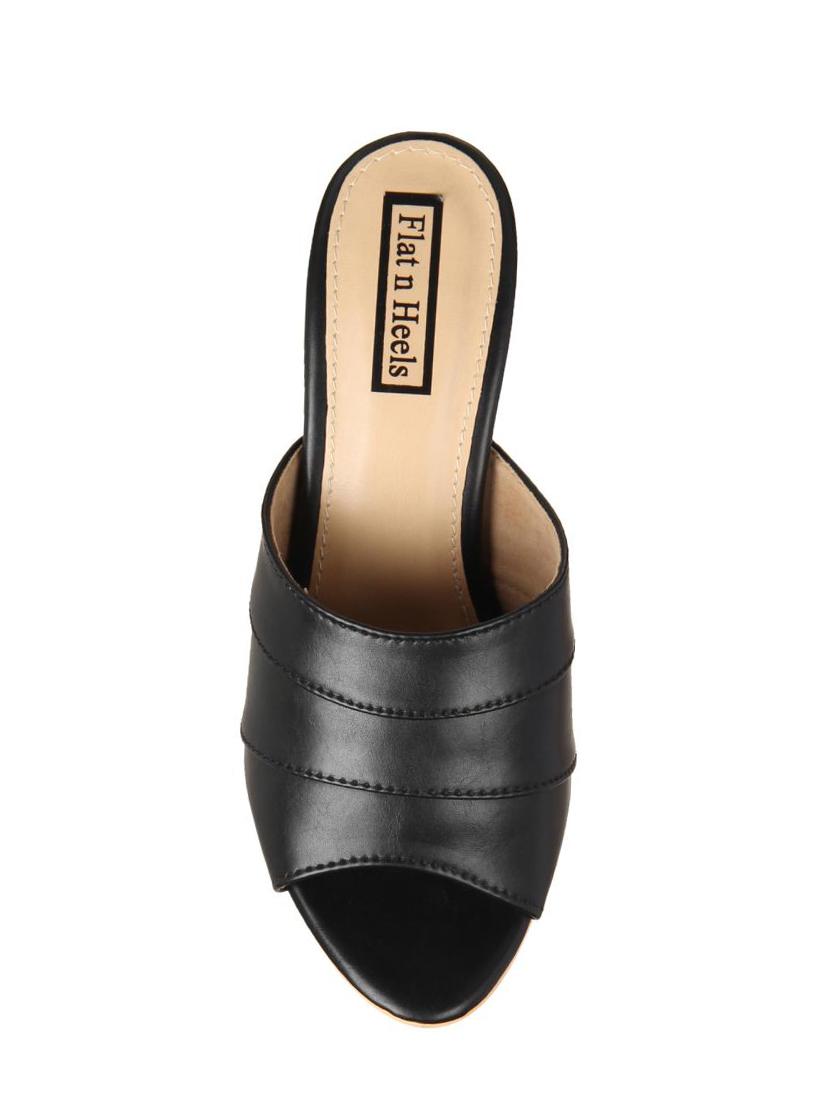 black slip on sandals - 15741863 - Zoom Image - 4