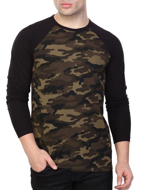 olive green all over print t-shirt - 15745122 - Standard Image - 1