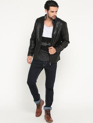 black leather biker jacket - 15747187 - Standard Image - 4