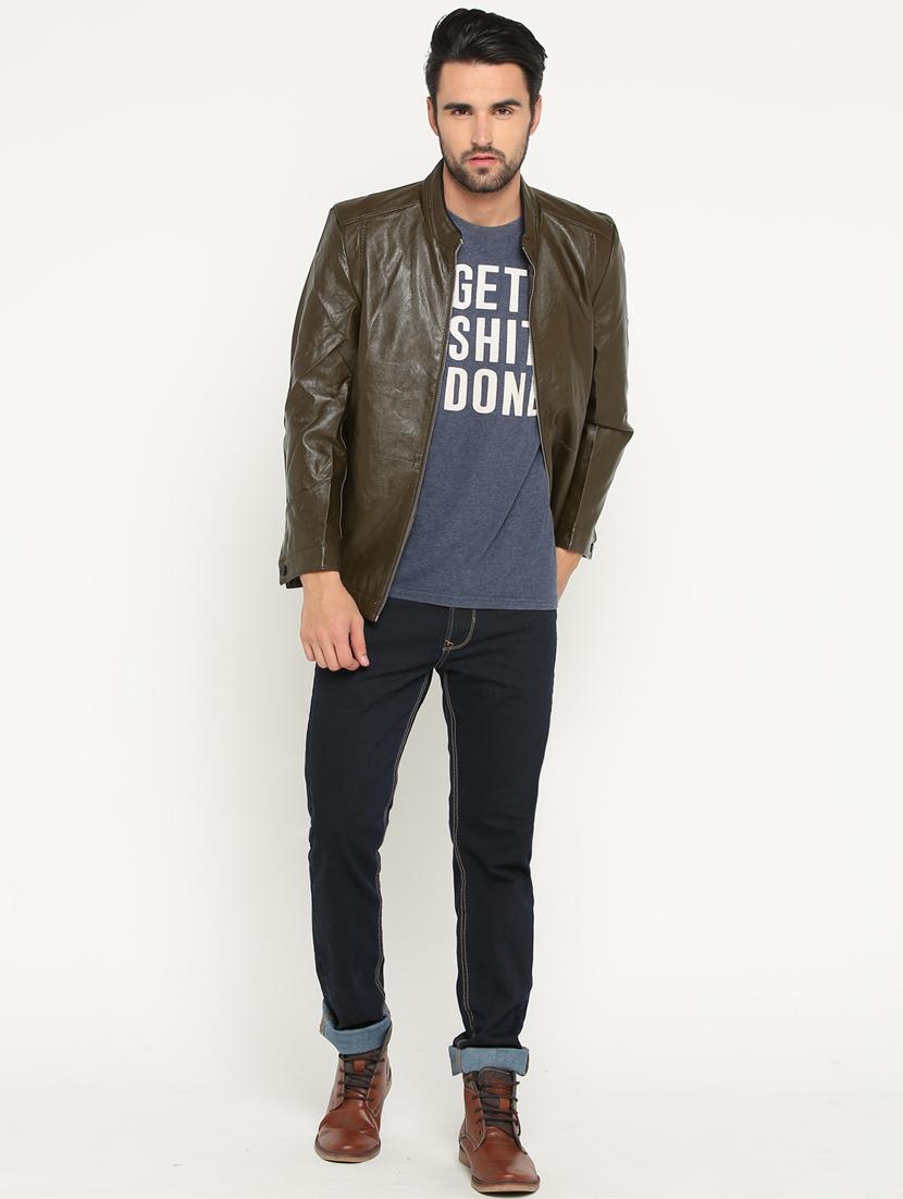brown leather biker jacket - 15747190 - Zoom Image - 4