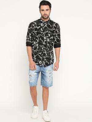 black cotton casual shirt - 15747330 - Standard Image - 4