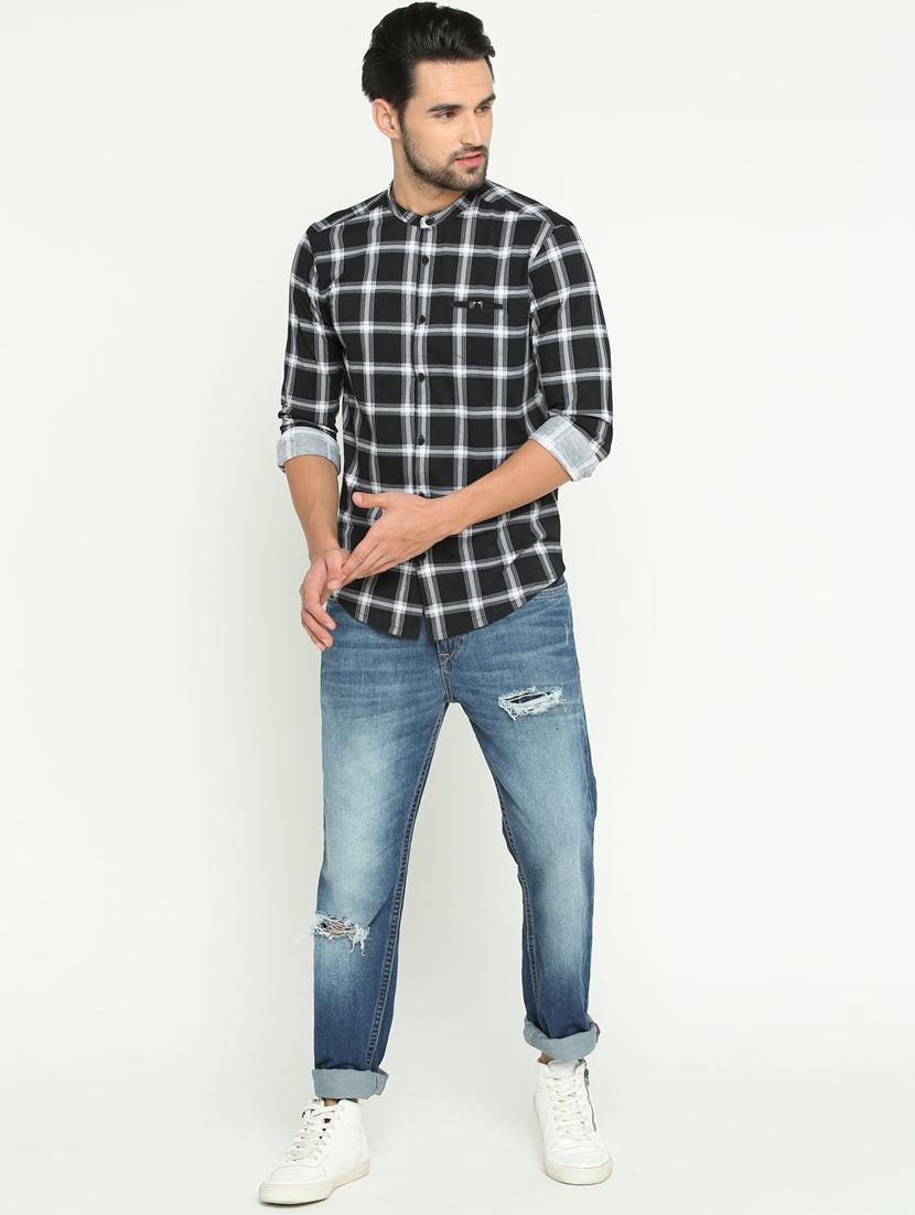 black cotton casual shirt - 15747343 - Zoom Image - 4