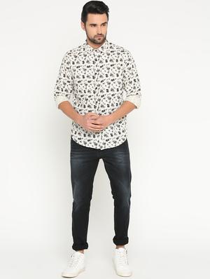beige floral printed casual shirt - 15747355 - Standard Image - 4