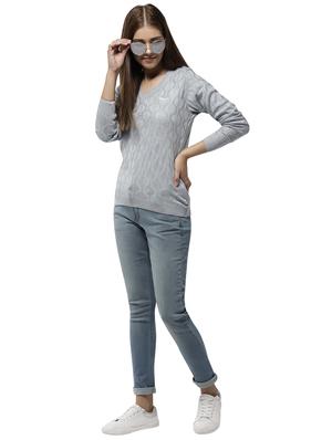 ribbed edge acrylic pullover - 15748094 - Standard Image - 4