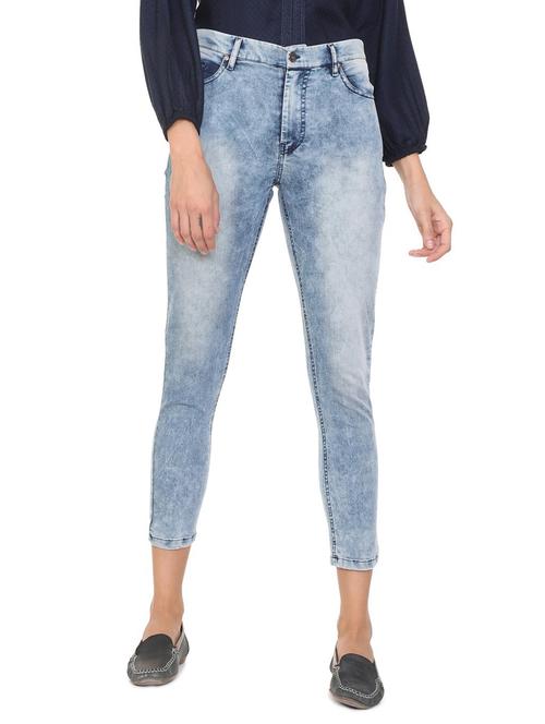 acid washed mid rise jeans - 15750663 - Standard Image - 1