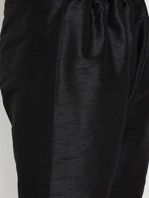 black dupion silk pyjamas - 15750776 - Standard Image - 4