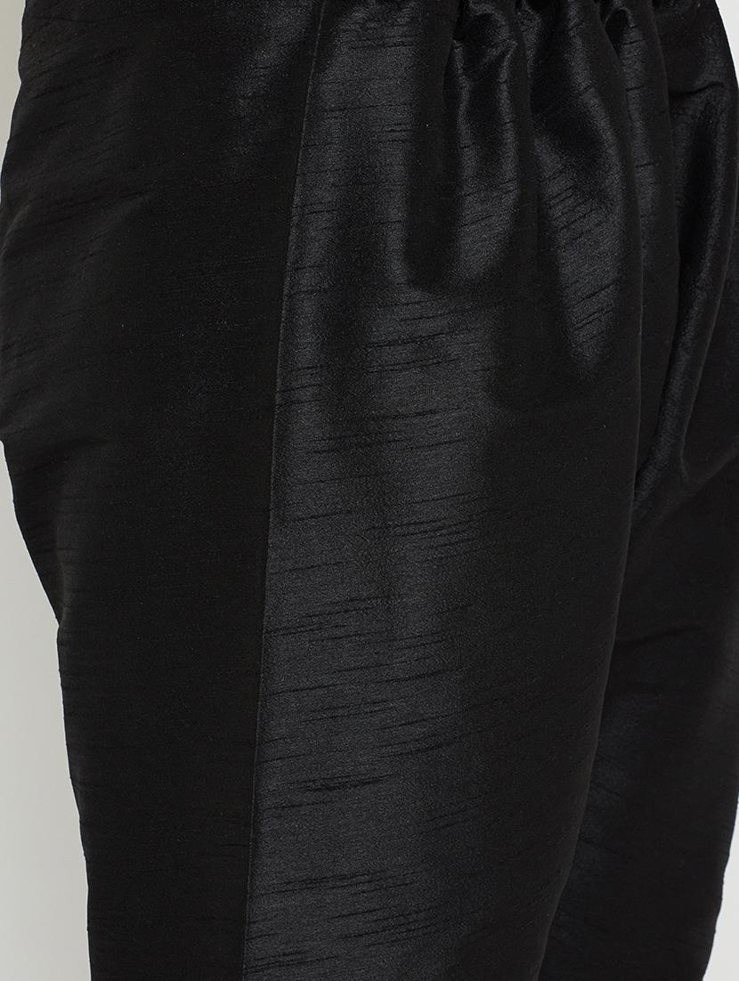 black dupion silk pyjamas - 15750776 - Zoom Image - 4