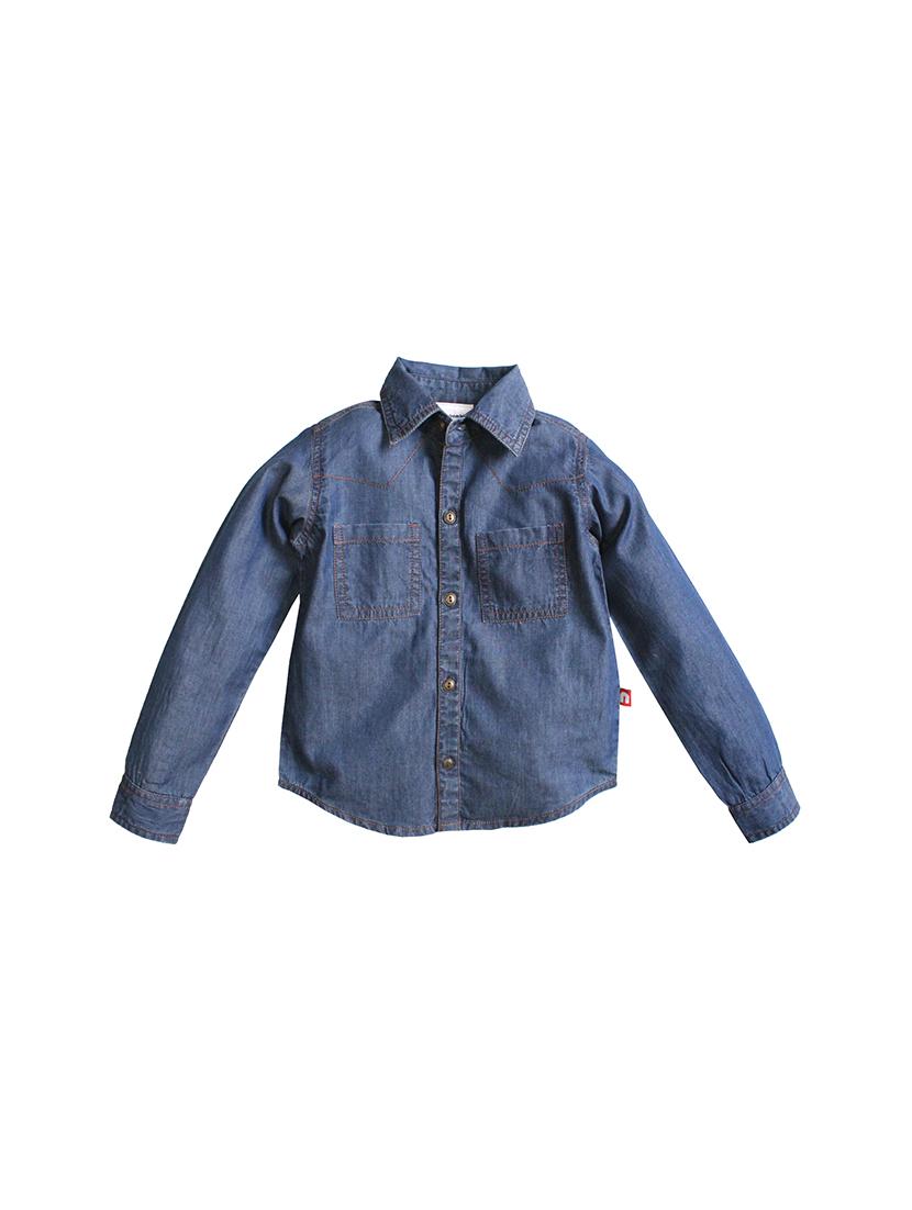 navy blue denim shirt - 15751996 - Zoom Image - 4