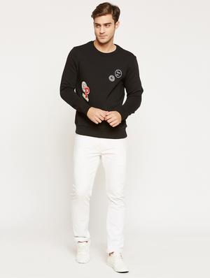 black cotton printed sweatshirt - 15754483 - Standard Image - 4