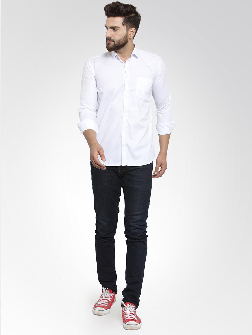 solid white casual shirt - 15755124 - Zoom Image - 4