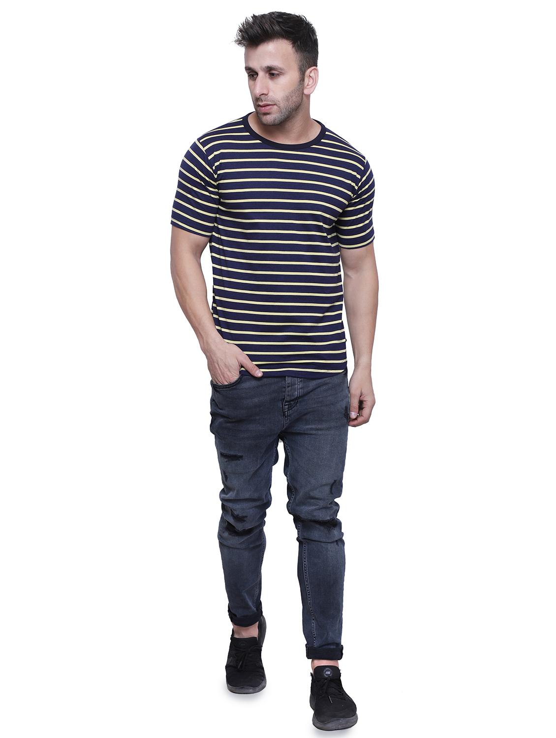 navy blue striped t-shirt - 15755715 - Zoom Image - 4