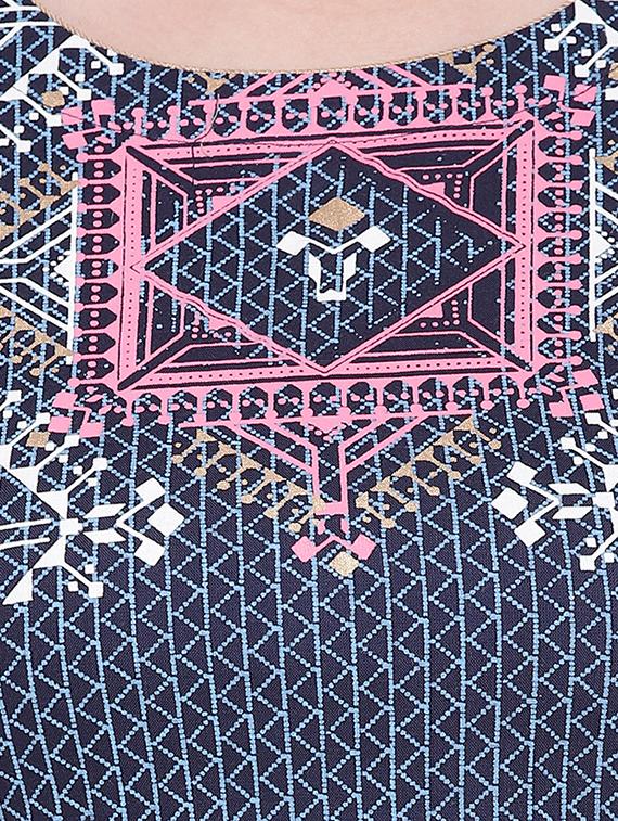 Printed kurta palazzo set - 15756492 - Zoom Image - 4