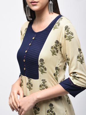 A-line printed kurta - 15756998 - Standard Image - 4