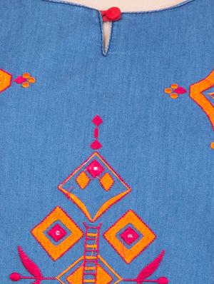 Embroidered straight kurta - 15758436 - Standard Image - 4