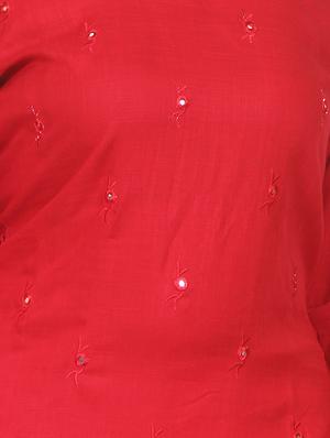 Bell sleeves straight kurta - 15759515 - Standard Image - 4