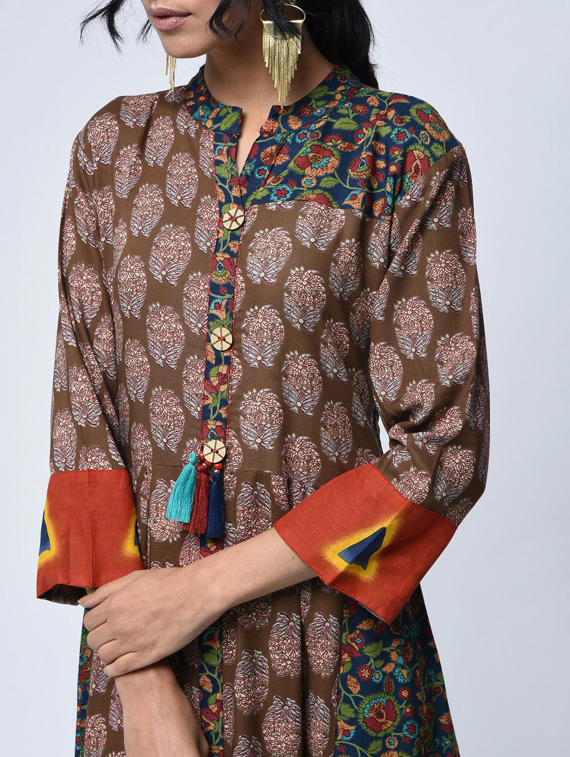 A-line printed kurta - 15760007 - Zoom Image - 4