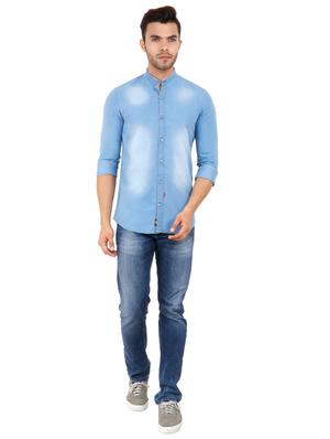 blue faded casual shirt - 15760325 - Standard Image - 4