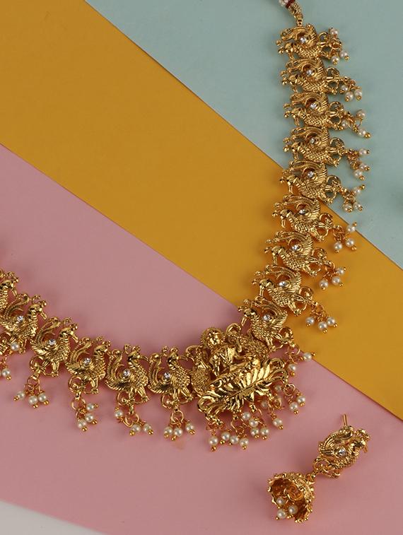 gold plated choker necklace - 15760352 - Zoom Image - 4