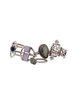 silver metal finger ring - 15761102 - Standard Image - 4