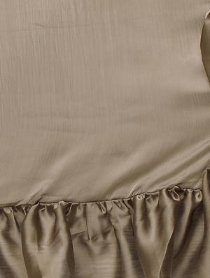 Ruffled border solid saree with blouse - 15763406 - Standard Image - 4