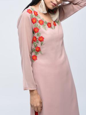 embroidered straight kurta - 15765065 - Standard Image - 4