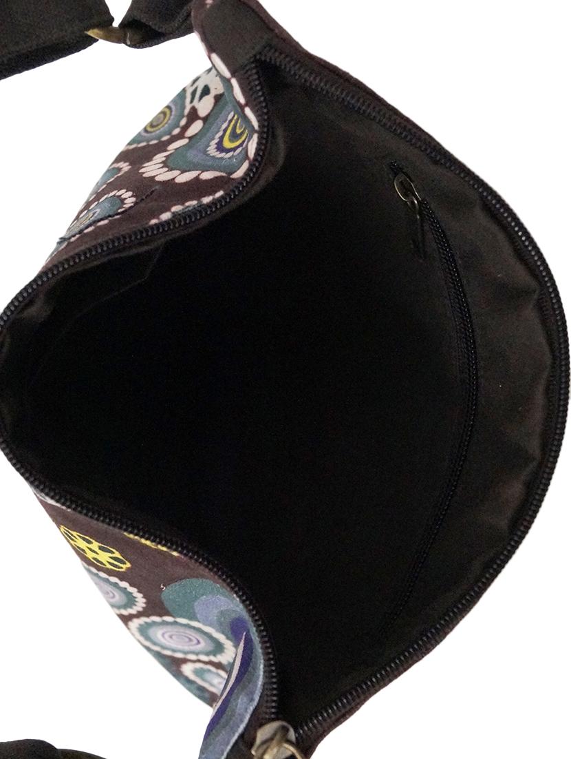 multi colored canvas messenger sling bag - 15765233 - Zoom Image - 4